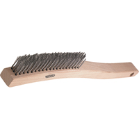 Brosses de grattage &agrave; manche long, garnissage en V, Acier, 3 x 19 rangs de fils, Longueur 13-3/4" Helyx Safety & Industrial Supplies