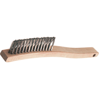 Brosses de grattage &agrave; manche long, rainure en V, Acier, 3 x 14 rangs de fils, Longueur 13-3/4" Helyx Safety & Industrial Supplies