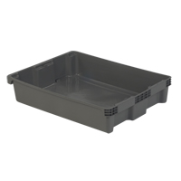 Contenants Stack-N-Nest Polylewton, 6,1" x 29,6" x 22,4", Gris Helyx Safety & Industrial Supplies