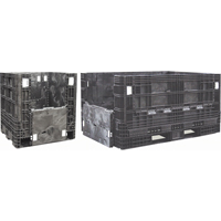 Conteneurs repliables en poly&eacute;thyl&egrave;ne, 48" lo x 45" la x 34" h, Noir Helyx Safety & Industrial Supplies