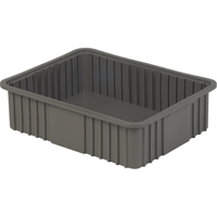 Contenant Divider Box, Poly&eacute;thyl&egrave;ne, 20,9" la x 15,9" p x 6" h, Gris Helyx Safety & Industrial Supplies