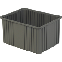 Contenant Divider Box, Poly&eacute;thyl&egrave;ne, 20,9" la x 15,9" p x 12" h, Gris Helyx Safety & Industrial Supplies