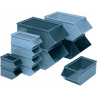 Steel Bin, 100 lbs. Cap., 12" W x 20-1/2" D x 9-1/2" H, Blue Helyx Safety & Industrial Supplies