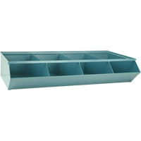 Bacs sectionnels superposables, Cap. 100 lb, 37" la x 18-3/4" p x 7-1/2" h, Bleu Helyx Safety & Industrial Supplies