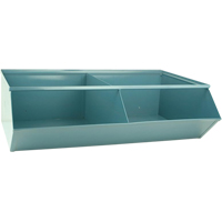 Bacs sectionnels superposables, Cap. 100 lb, 37" la x 24" p x 11" h, Bleu Helyx Safety & Industrial Supplies