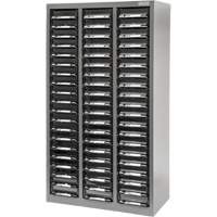 KPC-300 Parts Cabinet, Galvanized Steel, 60 Drawers, 21-3/10" x 10-2/5" x 36-9/10", Grey Helyx Safety & Industrial Supplies