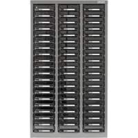 KPC-300 Parts Cabinet, Galvanized Steel, 60 Drawers, 21-3/10" x 10-2/5" x 36-9/10", Grey Helyx Safety & Industrial Supplies
