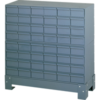 Casiers &agrave; tiroirs industriels avec base, 48 tiroirs, 34-1/8" la x 12-1/4" p x 33-3/4" h, Gris Helyx Safety & Industrial Supplies