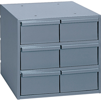 Casiers &agrave; tiroirs industriels, 6 tiroirs, 11-3/4" la x 11-5/8" p x 10-7/8" h, Gris Helyx Safety & Industrial Supplies