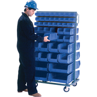 Double-Sided Mobile Bin Rack, Double-sided, 96 bins, 36" W x 24" D x 63" H Helyx Safety & Industrial Supplies