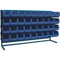 Louvered Rack with Bins, 36 Bins, 72" W x 15" D x 40" H Helyx Safety & Industrial Supplies