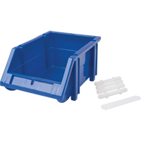 Bac empilable & &agrave; suspendre, 4-13/16" la, 3-3/16" h x 7-1/8" p, Bleu Helyx Safety & Industrial Supplies