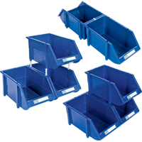 Stack & Hang Bin, 7-7/8" W x 7" H x 17-11/16" D, Blue Helyx Safety & Industrial Supplies