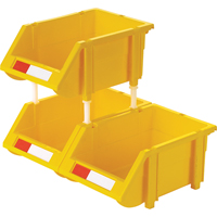 Bac empilable & &agrave; suspendre, 4-13/16" la, 3-3/16" h x 7-1/8" p, Jaune Helyx Safety & Industrial Supplies