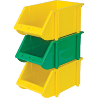Stack & Hang Bin, 5-7/8" W x 4-11/16" H x 9-13/16" D, Yellow Helyx Safety & Industrial Supplies