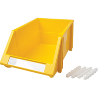 Stack & Hang Bin, 8-3/16" W x 6-3/16" H x 14" D, Yellow Helyx Safety & Industrial Supplies