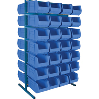 Support stationnaire deux c&ocirc;t&eacute;s pour bacs, 36" la x 24" p x 61" h, 56 bacs Helyx Safety & Industrial Supplies