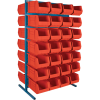 Support stationnaire deux c&ocirc;t&eacute;s pour bacs, 36" la x 24" p x 61" h, 56 bacs Helyx Safety & Industrial Supplies