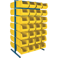 Support stationnaire deux c&ocirc;t&eacute;s pour bacs, 36" la x 24" p x 61" h, 56 bacs Helyx Safety & Industrial Supplies