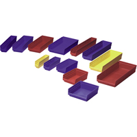 Bacs de rangement pour tablettes, 11-1/8" la x 4" H x 17-7/8" p, Bleu, Capacit&eacute; 40 lb Helyx Safety & Industrial Supplies