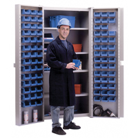 Deep-Door Combination Cabinet, 38" W x 24" D x 72" H, 4 Shelves Helyx Safety & Industrial Supplies