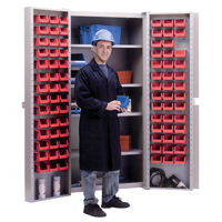 Deep-Door Combination Cabinet, 38" W x 24" D x 72" H, 4 Shelves Helyx Safety & Industrial Supplies