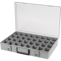 Boîte &agrave; compartiments, Plastique, 32 compartiments, 18-1/2" la x 13" p, 3" h, Gris Helyx Safety & Industrial Supplies