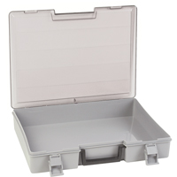 Boîte &agrave; compartiments, Plastique, 15-1/2" la x 11-3/4" p, 2-1/2" h, Gris Helyx Safety & Industrial Supplies