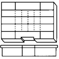 Boîte &agrave; compartiments, Plastique, 15-1/2" la x 11-3/4" p, 2-1/2" h, Gris Helyx Safety & Industrial Supplies