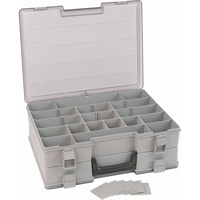 Boîte &agrave; compartiments, Plastique, 48 compartiments, 15-1/2" la x 11-3/4" p, 5" h, Gris Helyx Safety & Industrial Supplies