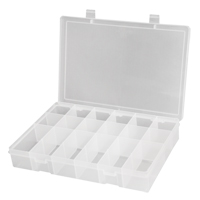 Boîtes &agrave; compartiments compactes en polypropyl&egrave;ne, 11" la x 6-3/4" p x 1-3/4" h, 18 compartiments Helyx Safety & Industrial Supplies