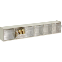 Tip-Out Bins Modular Storage System, 23-5/8" W x 3-5/8" D x 4-1/2" H, 6 Drawers Helyx Safety & Industrial Supplies