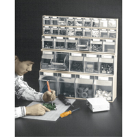 Tip-Out Bins Modular Storage System, 23-5/8" W x 2-1/2" D x 3-1/8" H, 9 Drawers Helyx Safety & Industrial Supplies