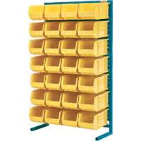 Support stationnaire pour bacs &agrave; un c&ocirc;t&eacute;, 36" la x 12" p x 61" h, 28 bacs Helyx Safety & Industrial Supplies