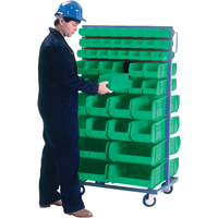Double-Sided Mobile Bin Rack, Double-sided, 96 bins, 36" W x 24" D x 63" H Helyx Safety & Industrial Supplies