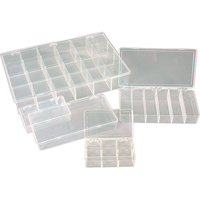 Boîte &agrave; compartiments K-Resin, Plastique, 36 compartiments, 6-9/16" la x 9-5/8" p, 1-1/2" h, Transparent Helyx Safety & Industrial Supplies