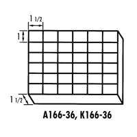 Boîte &agrave; compartiments K-Resin, Plastique, 36 compartiments, 6-9/16" la x 9-5/8" p, 1-1/2" h, Transparent Helyx Safety & Industrial Supplies