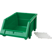 Bac empilable & &agrave; suspendre, 4-13/16" la, 3-3/16" h x 7-1/8" p, Vert Helyx Safety & Industrial Supplies