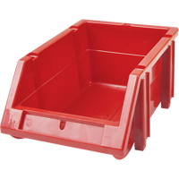Stack & Hang Bin, 5-7/8" W x 4-11/16" H x 9-13/16" D, Red Helyx Safety & Industrial Supplies