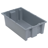 Contenants Stack & Nest, 6" x 18" x 11", Gris Helyx Safety & Industrial Supplies
