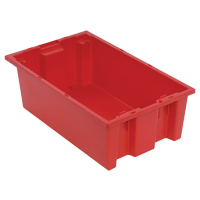 Contenants Stack & Nest, 6" x 18" x 11", Rouge Helyx Safety & Industrial Supplies