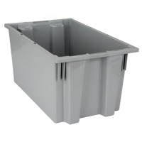 Contenants Stack & Nest, 9" x 18" x 11", Gris Helyx Safety & Industrial Supplies
