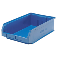 Contenants g&eacute;ants empilables, 12,375" la x 19,75" p x 5,875" h, Bleu Helyx Safety & Industrial Supplies