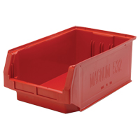 Contenants g&eacute;ants empilables, 12,375" la x 19,75" p x 7,875" h, Rouge Helyx Safety & Industrial Supplies