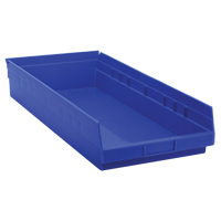 Bacs de rangement pour tablettes, 11-1/8" la x 4" H x 23-5/8" p, Bleu, Capacit&eacute; 50 lb Helyx Safety & Industrial Supplies