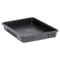 Conductive Dividable Grid Containers, Polypropylene, 17-1/2" W x 22-1/2" D x 3" H, Black Helyx Safety & Industrial Supplies