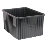 Bacs divisibles conducteurs, Polypropyl&egrave;ne, 17-1/2" la x 22-1/2" p x 8" h, Noir Helyx Safety & Industrial Supplies