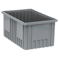 Contenants Divider Box, Plastique, 16,5" la x 10,9" p x 8" h, Gris Helyx Safety & Industrial Supplies