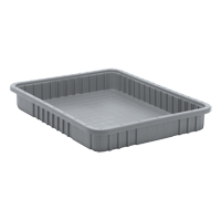 Contenants Divider Box, Plastique, 22,5" la x 17,5" p x 3" h, Gris Helyx Safety & Industrial Supplies