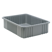 Contenants Divider Box, Plastique, 22,5" la x 17,5" p x 6" h, Gris Helyx Safety & Industrial Supplies